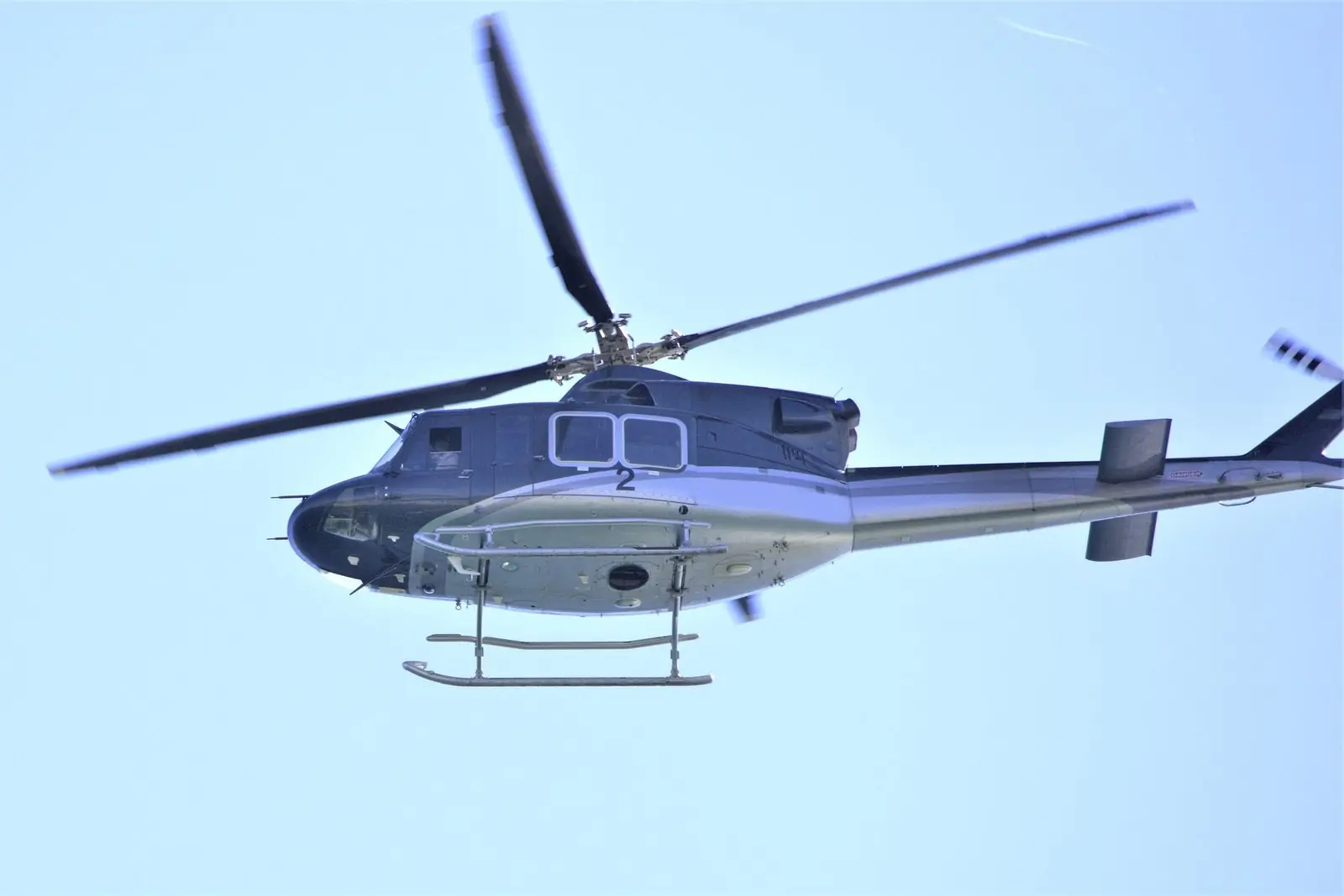 Charter helicopter in flight